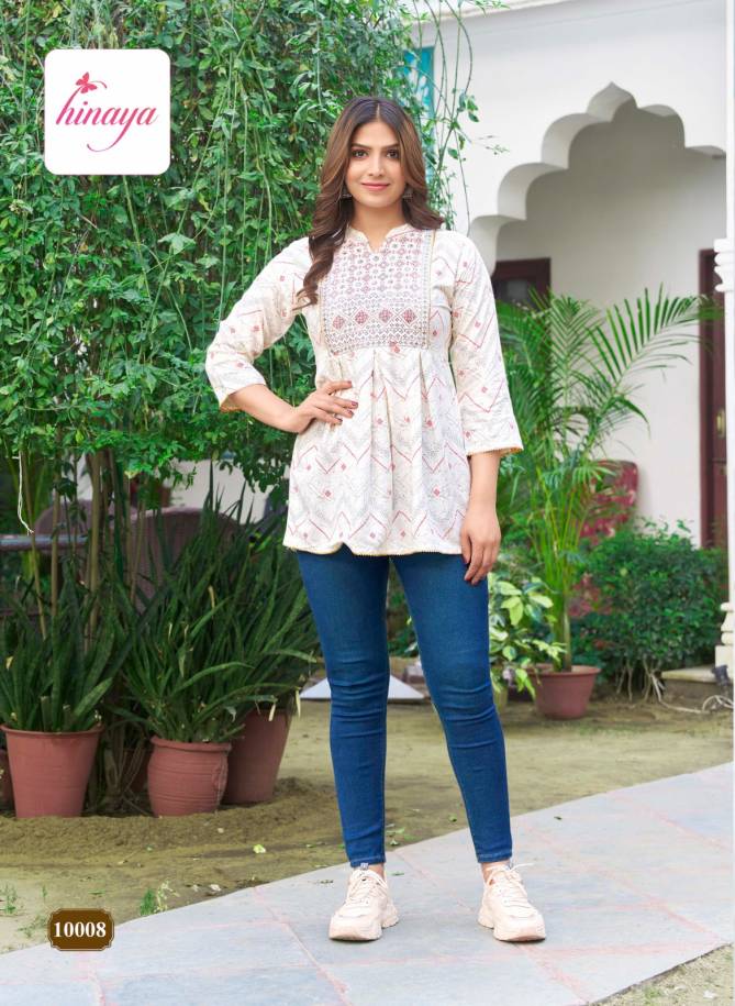 Fashion For You Vol 10 By Hinaya Rayon Western Ladies Top Wholesale Price In Surat